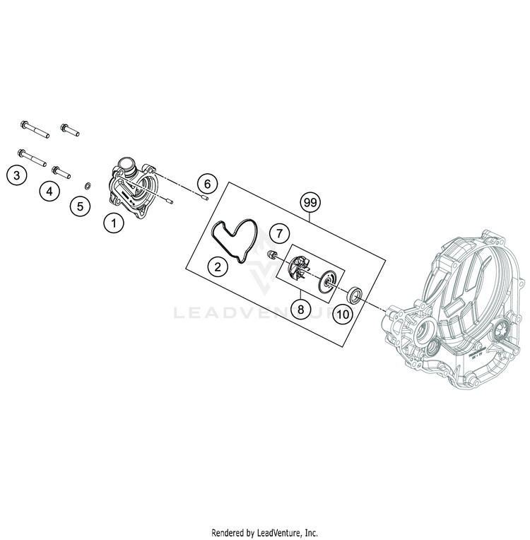 Water Pump FC 350 ENGINE - 2020 Schematic