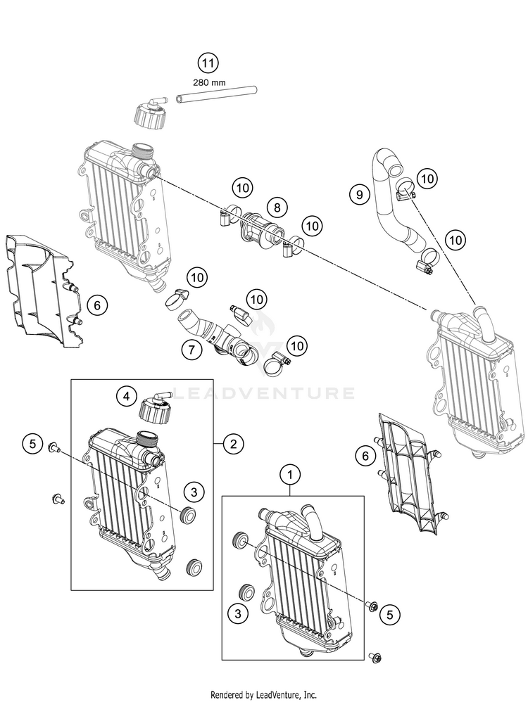Cooling System TC 65 Engine - 2021 Schematic