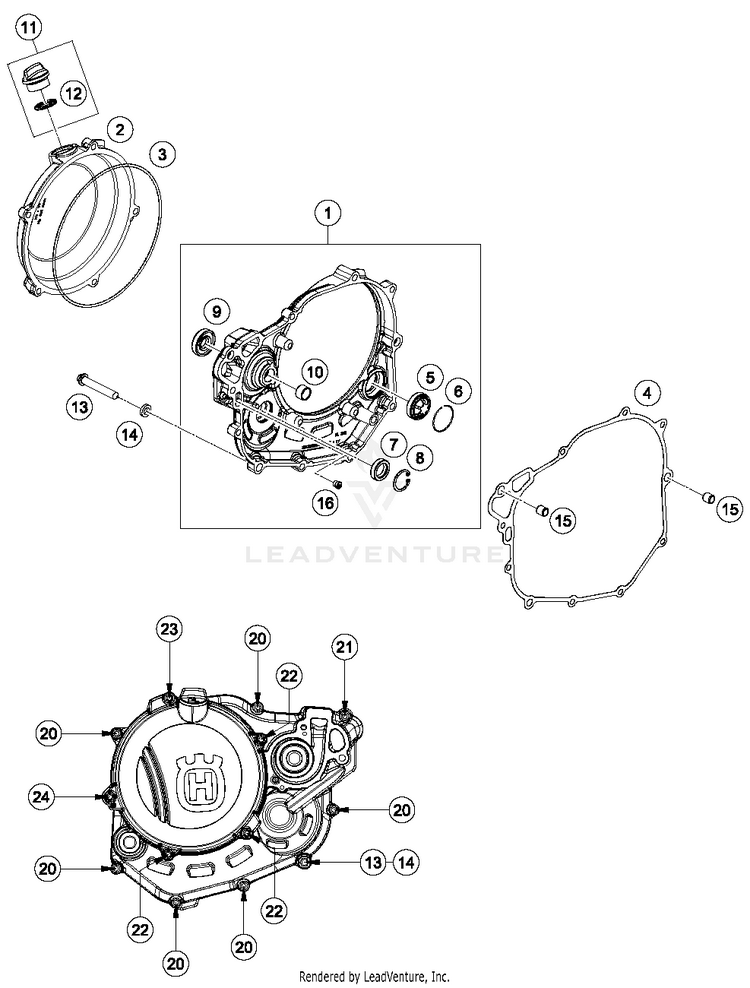 Clutch Cover FC 450 ENGINE - 2018 Schematic