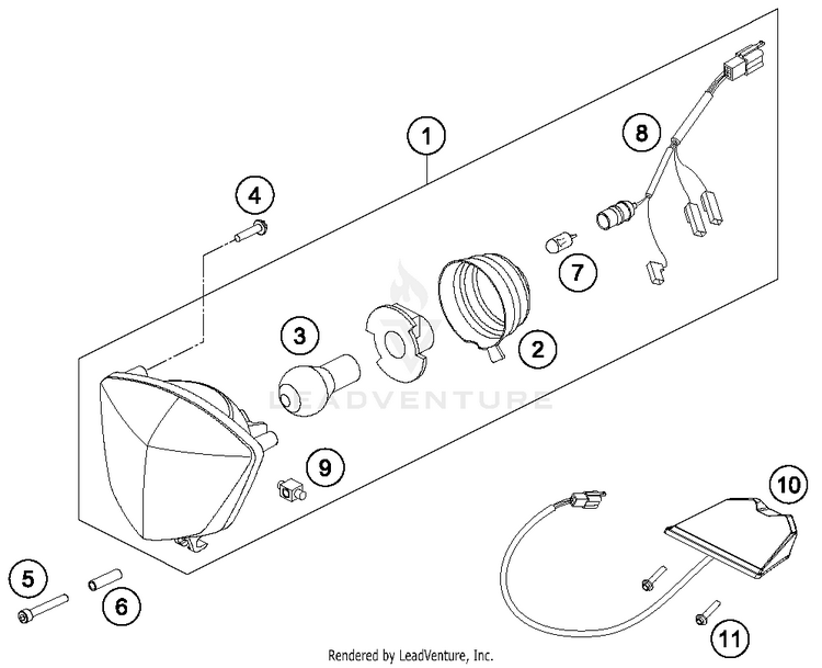 Lighting System TE 250 CHASSIS - 2014 Schematic