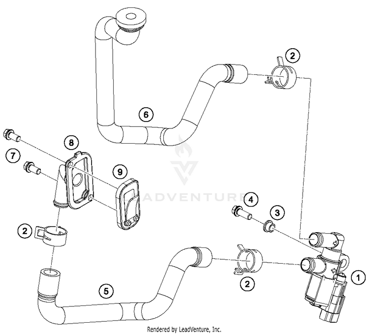 Secondary Air System Sas 701 ENDURO ENGINE - 2017 Schematic