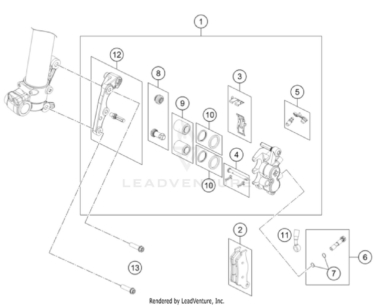 Front Brake Caliper TC 85 19/16 CHASSIS - 2024 Schematic