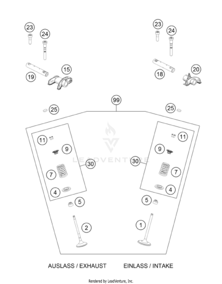 Valve Drive FC/FX 450 Engine - 2022 Schematic