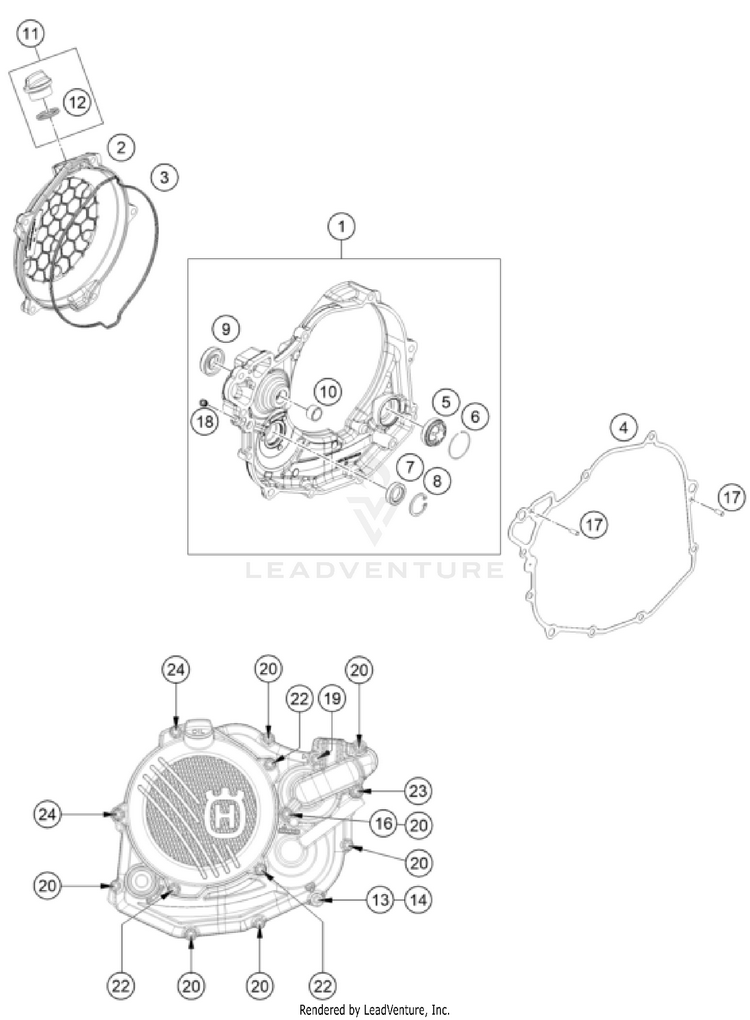 Clutch Cover FS 450 ENGINE - 2024 Schematic