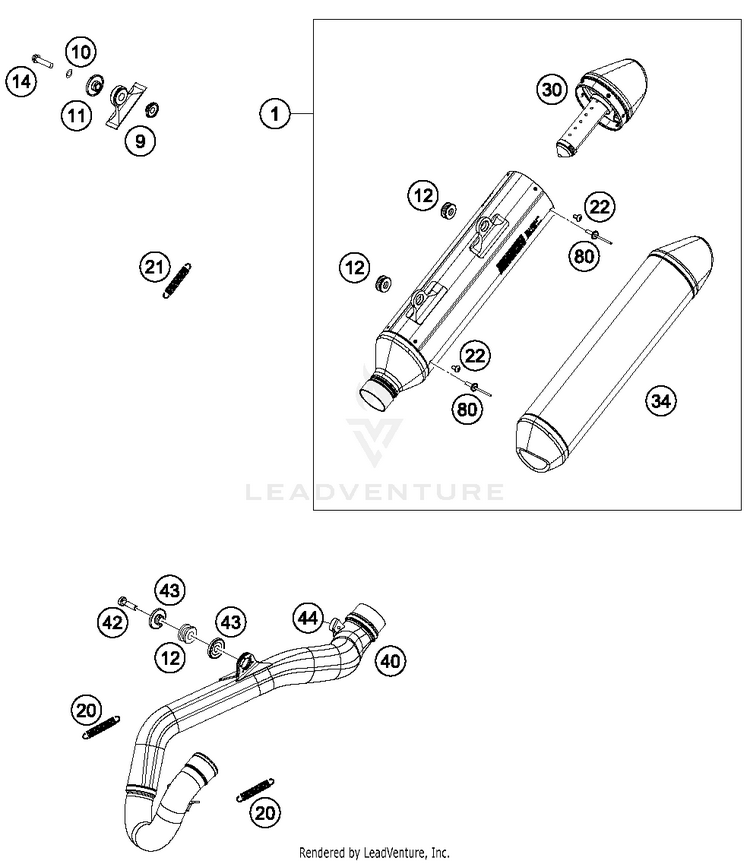 Exhaust System FE 501 CHASSIS - 2018 Schematic