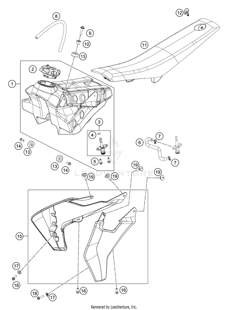 Tank, Seat TC 65 CHASSIS - 2021 Schematic