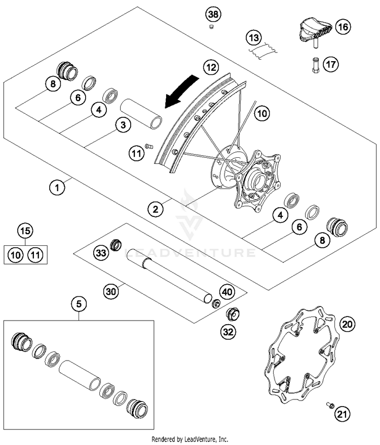 Front Wheel FE 350S CHASSIS - 2016 Schematic