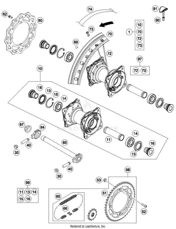 Rear Wheel TC 85 19 16 CHASSIS - 2019 Schematic