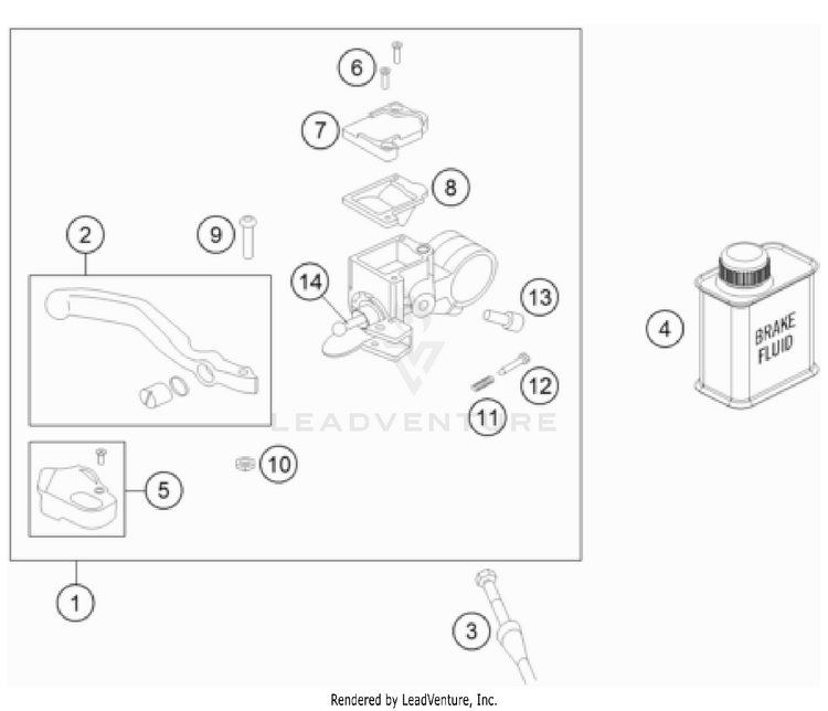 Front Brake Control TC 50 CHASSIS - 2023 Schematic
