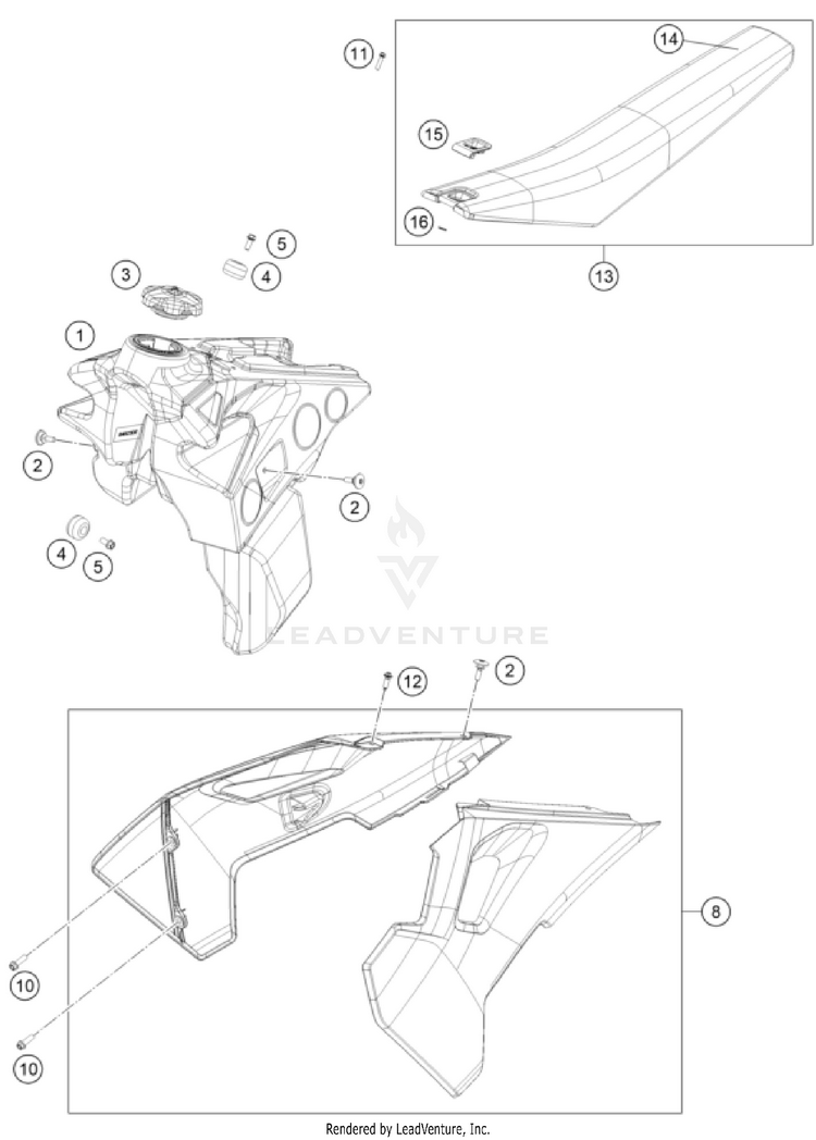 Tank, Seat Schematic