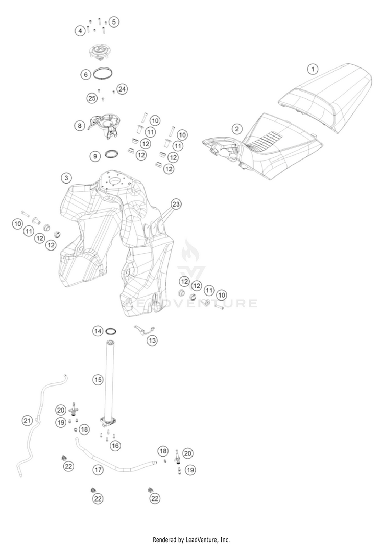 Tank, Seat NORDEN 901 US CHASSIS - 2022 Schematic