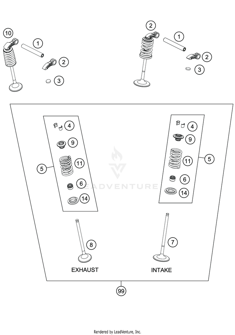 Valve Drive FC 350 ENGINE - 2020 Schematic
