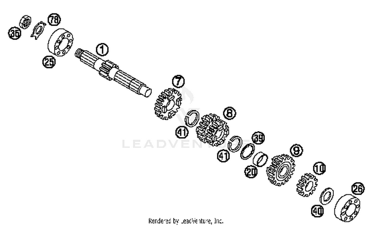Transmission I - Main Shaft TC 85 ENGINE - 2014 Schematic