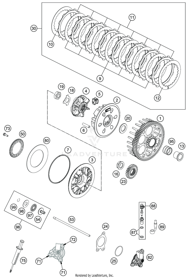Clutch FE 350s Engine - 2021 Schematic