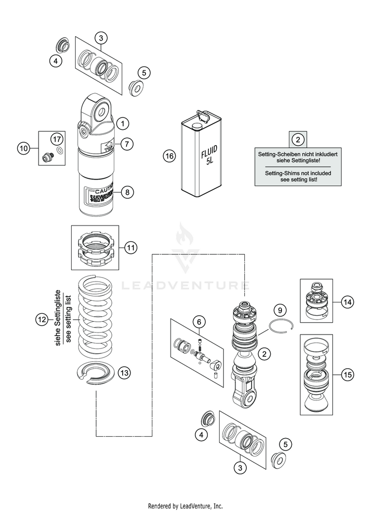 Shock Absorber Disassembled TC 50 MINI CHASSIS - 2020 Schematic