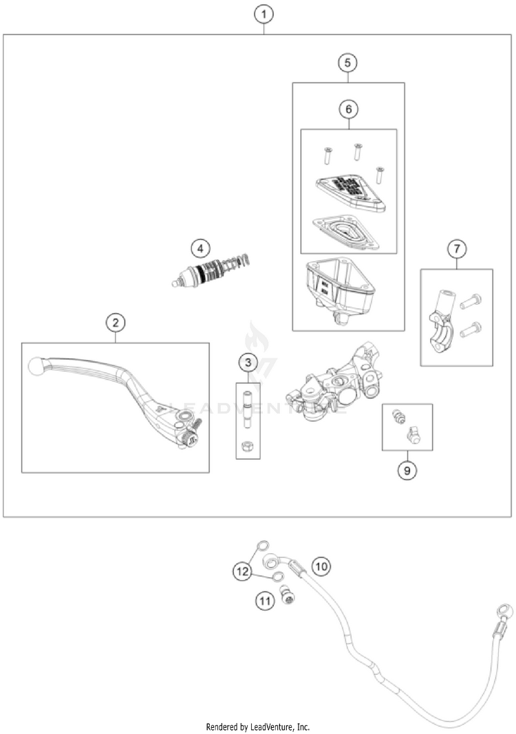 Front Brake Control VITPILEN 801 - col.2 CHASSIS - 2025 Schematic