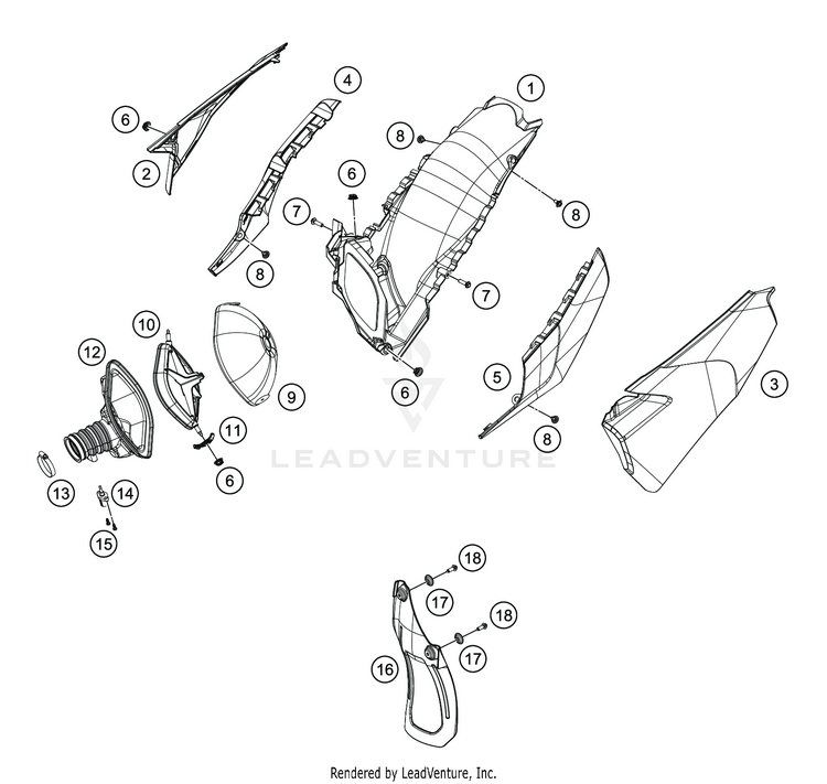 Air Filter FC 350 CHASSIS - 2020 Schematic