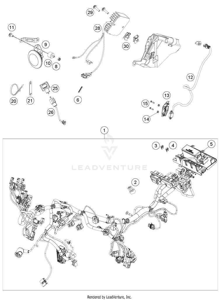 Wiring Harness 701 ENDURO CHASSIS - 2021 Schematic