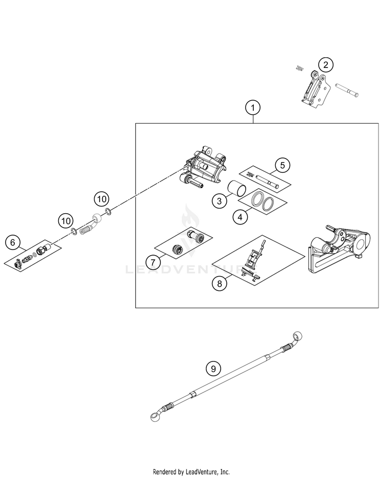 Rear Brake Caliper FE 350s CHASSIS - 2021 Schematic