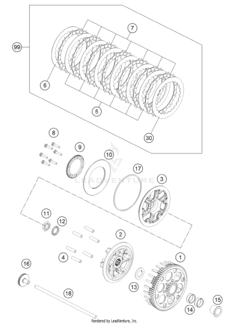 Clutch FX 350 ENGINE - 2024 Schematic