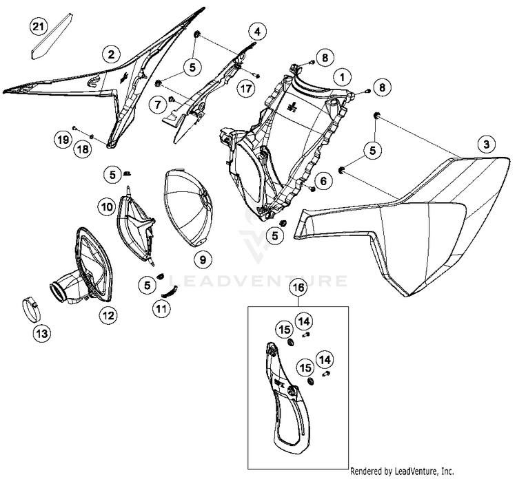 Air Filter FE 250 CHASSIS - 2018 Schematic