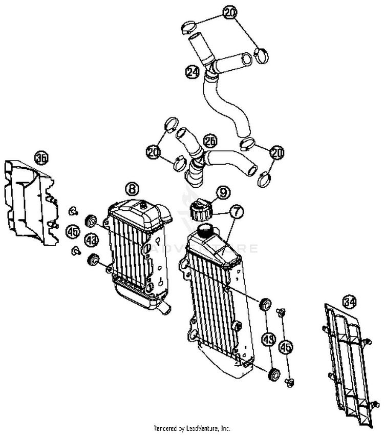 Cooling System TC 85 ENGINE - 2017 Schematic