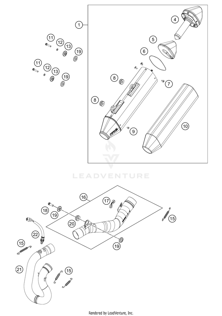 Exhaust System FE 350s CHASSIS - 2021 Schematic