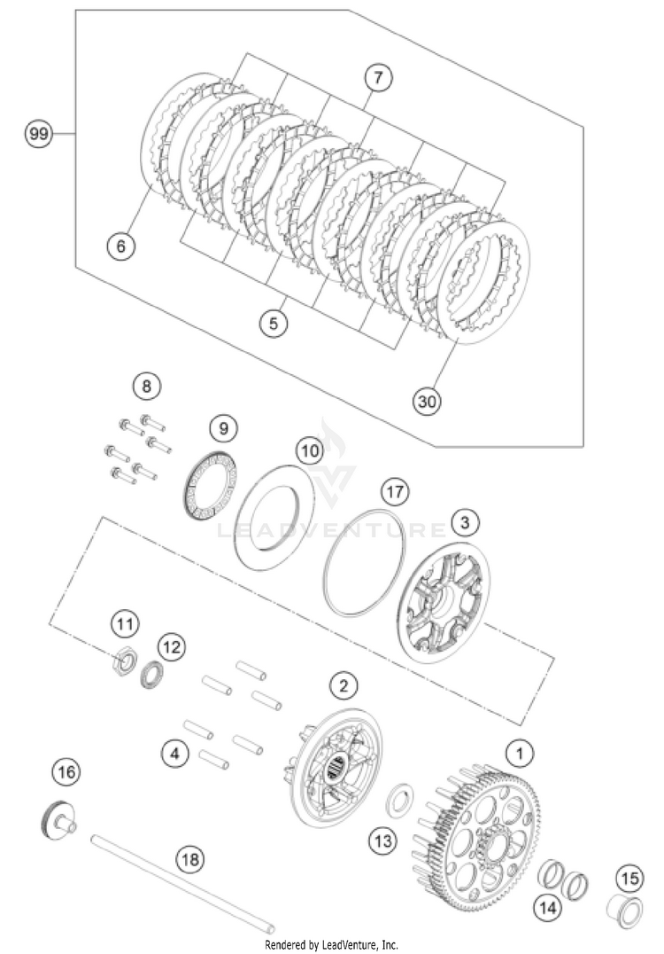 Clutch FX 350 ENGINE - 2023 Schematic