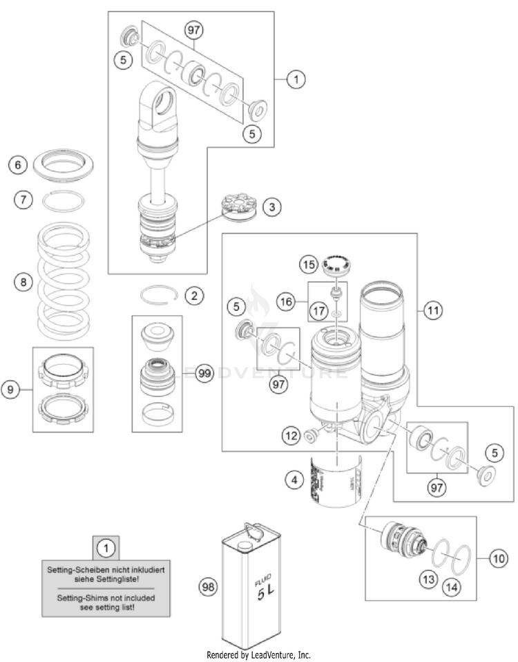 Shock Absorber Disassembled TC 50 CHASSIS - 2025 Schematic