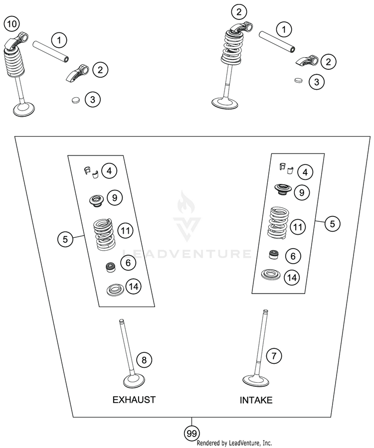 Valve Drive FE 350s Engine - 2021 Schematic
