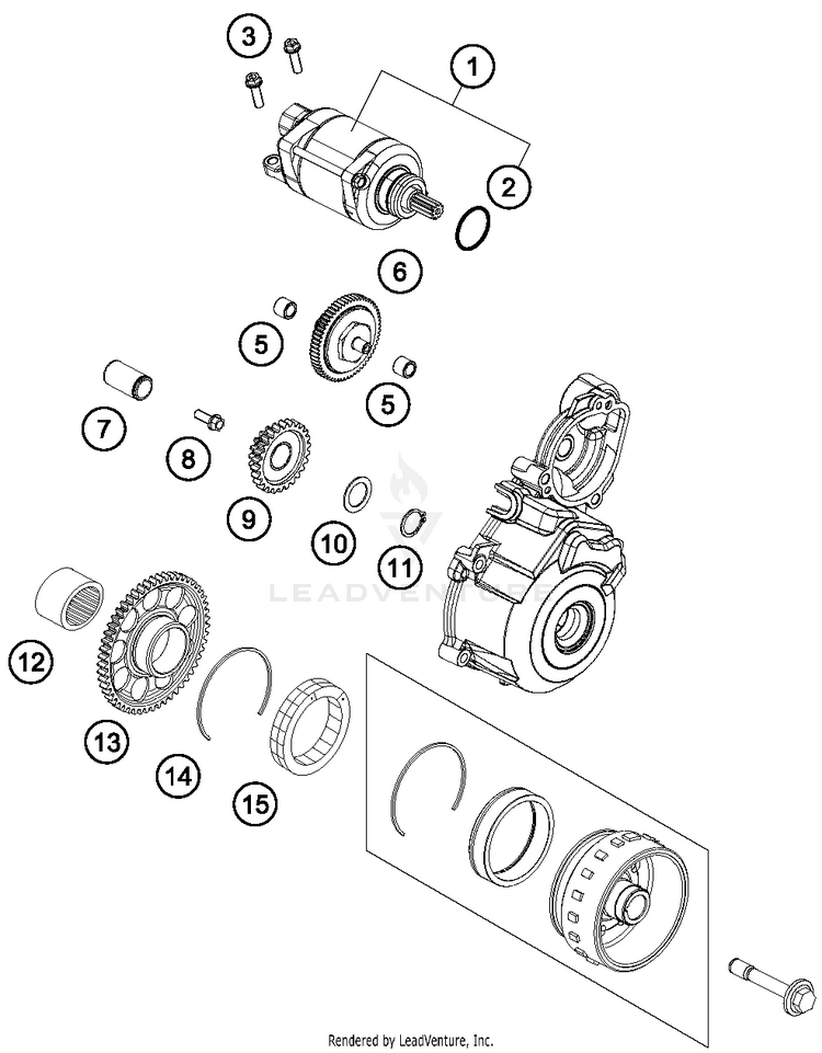 Electric Starter FE 250 ENGINE - 2015 Schematic