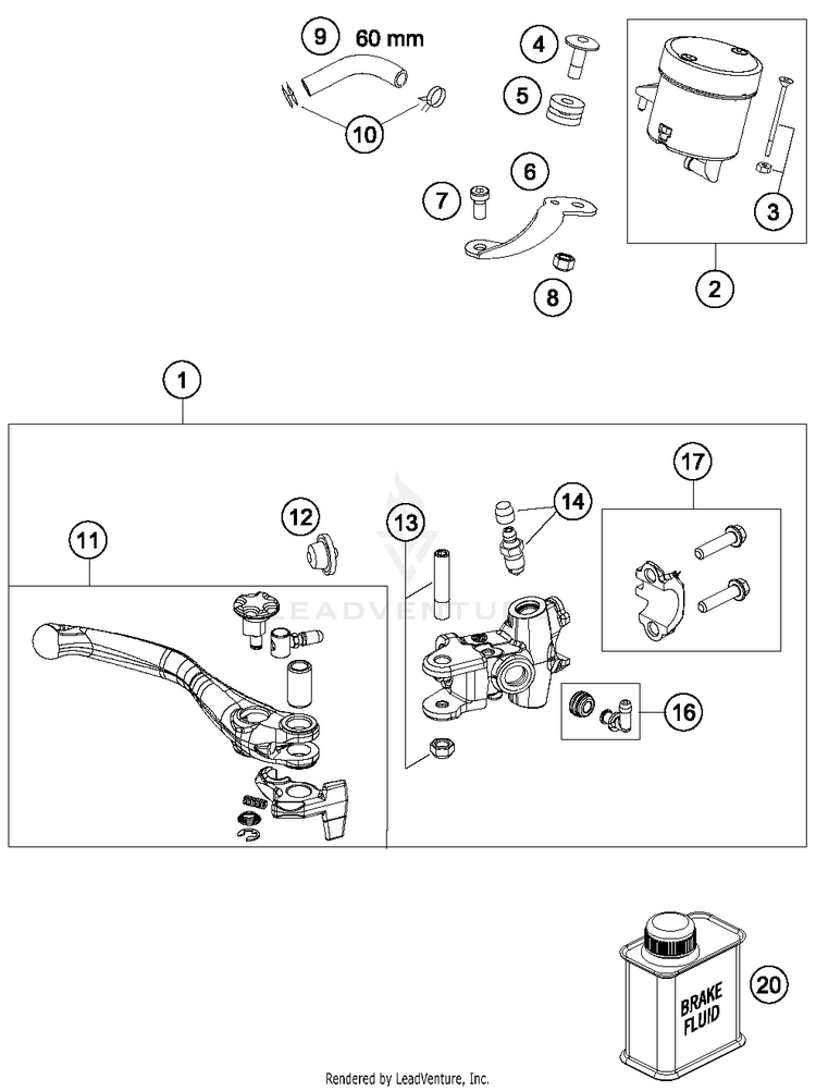 Hand Brake Cylinder FS 450 CHASSIS - 2018 Schematic