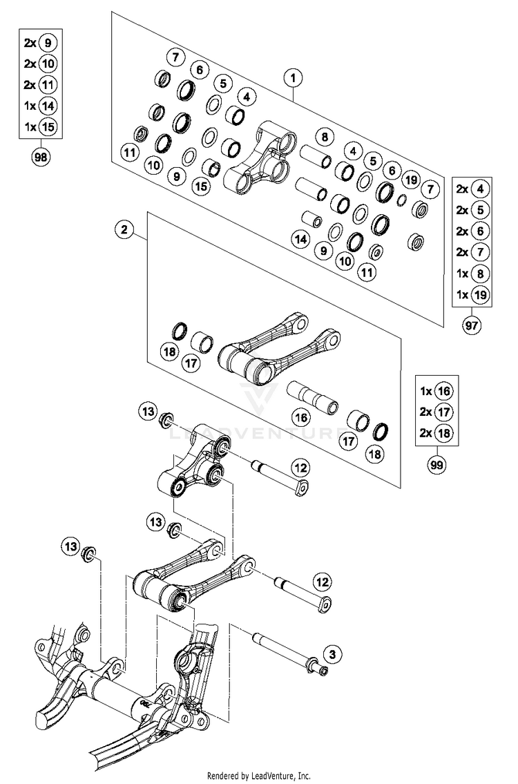 Pro Lever Linking FC 450 CHASSIS - 2016 Schematic