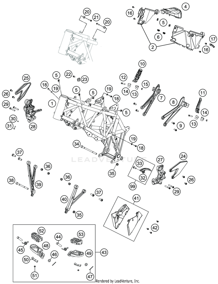 Frame 701 SUPERMOTO CHASSIS - 2019 Schematic