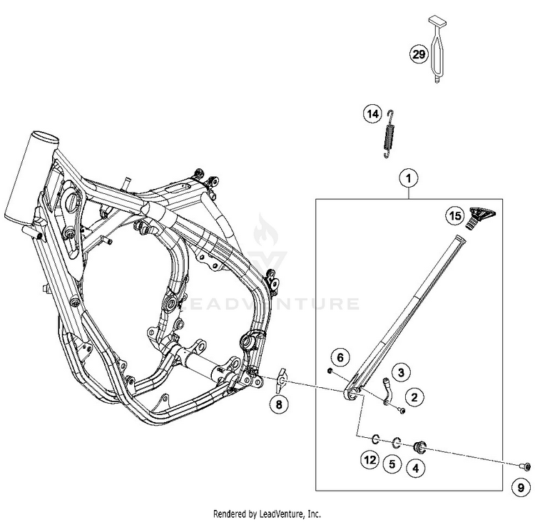 Side / Center Stand TX 300 CHASSIS - 2019 Schematic