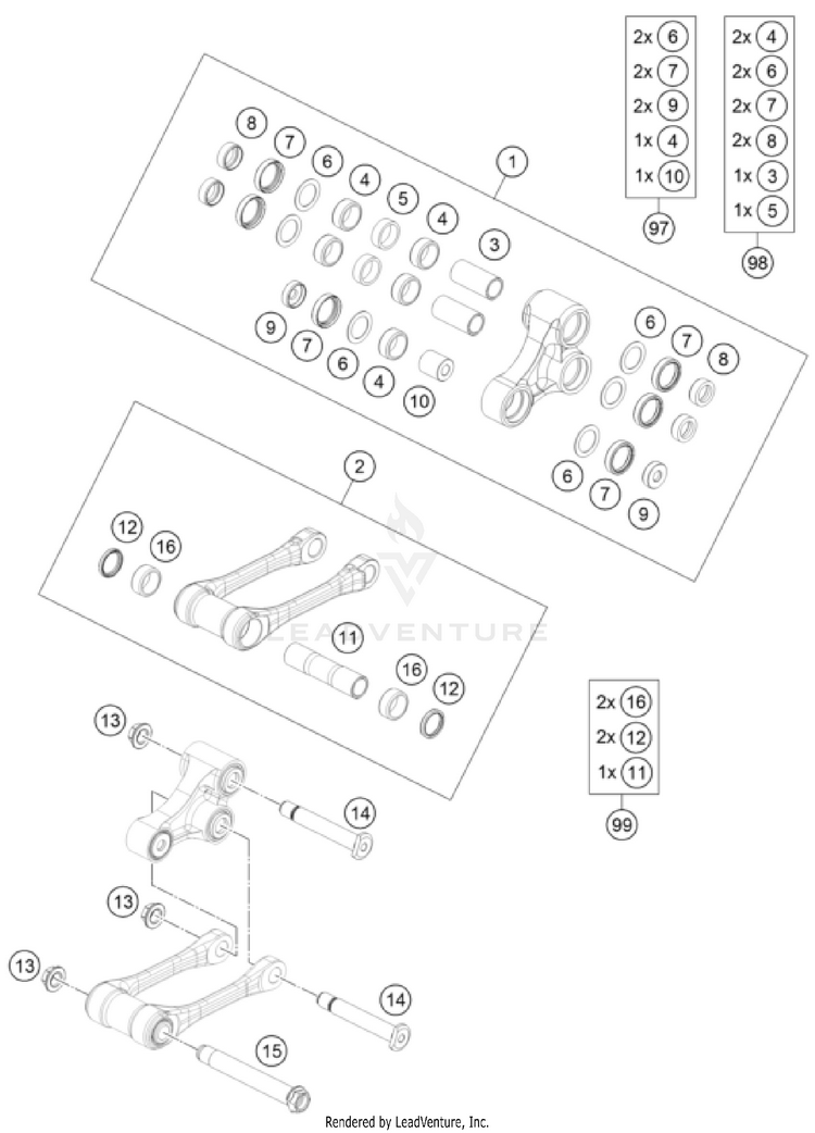 Pro Lever Linking FX 350 CHASSIS - 2023 Schematic