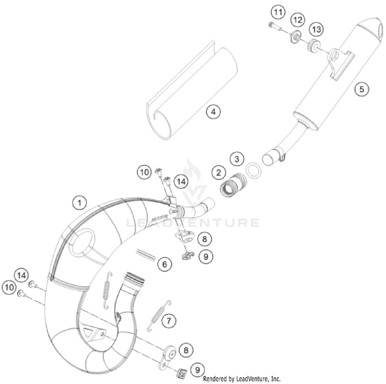Exhaust System TC 65 CHASSIS - 2026 Schematic