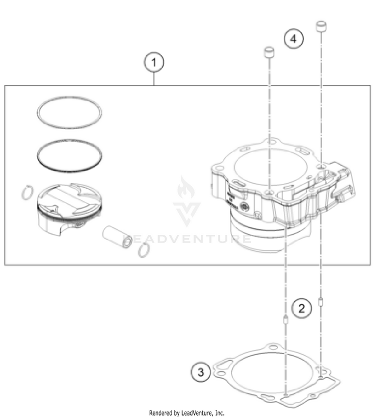 Cylinder FC 450 Rockstar Ed. ENGINE - 2023 Schematic