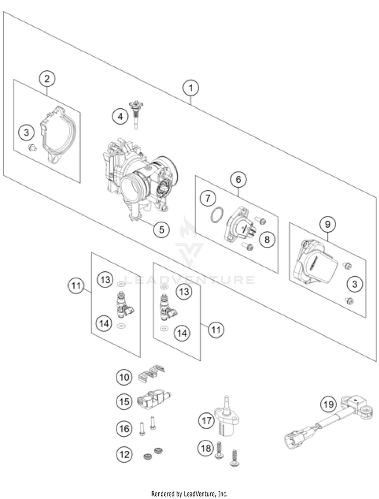 Throttle Body TC 250 ENGINE - 2025 Schematic