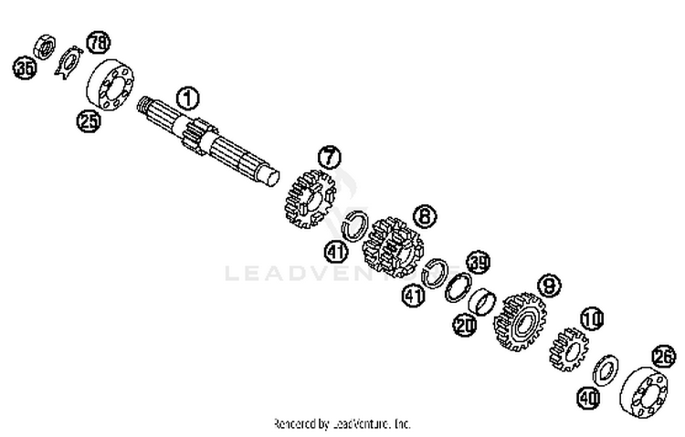 Transmission I - Main Shaft TC 85 ENGINE - 2016 Schematic
