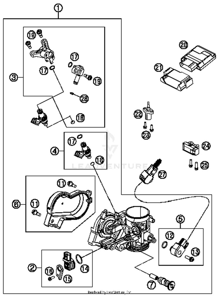 Throttle Body FE 350 ENGINE - 2014 Schematic