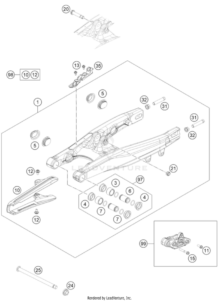 Swing Arm TC 65 EU CHASSIS -2024 Schematic