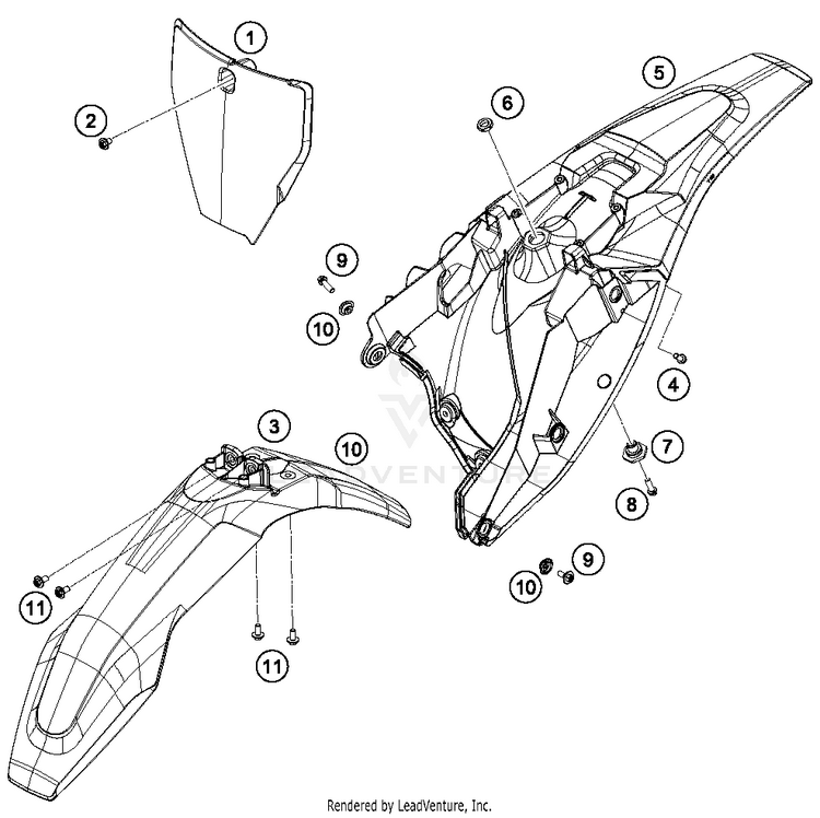 Mask, Fenders TC 85 CHASSIS - 2018 Schematic