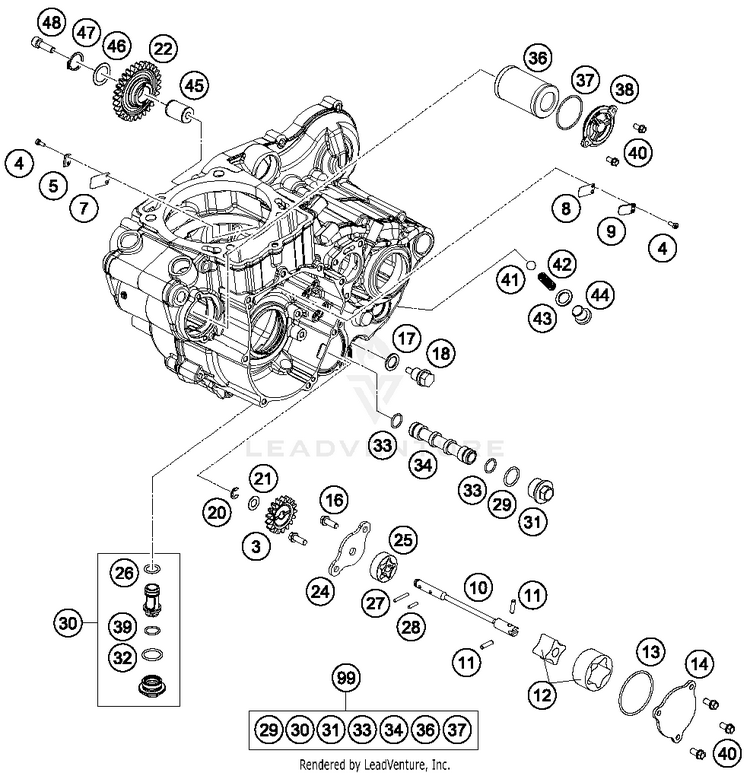 Lubricating System FE 501S ENGINE - 2016 Schematic