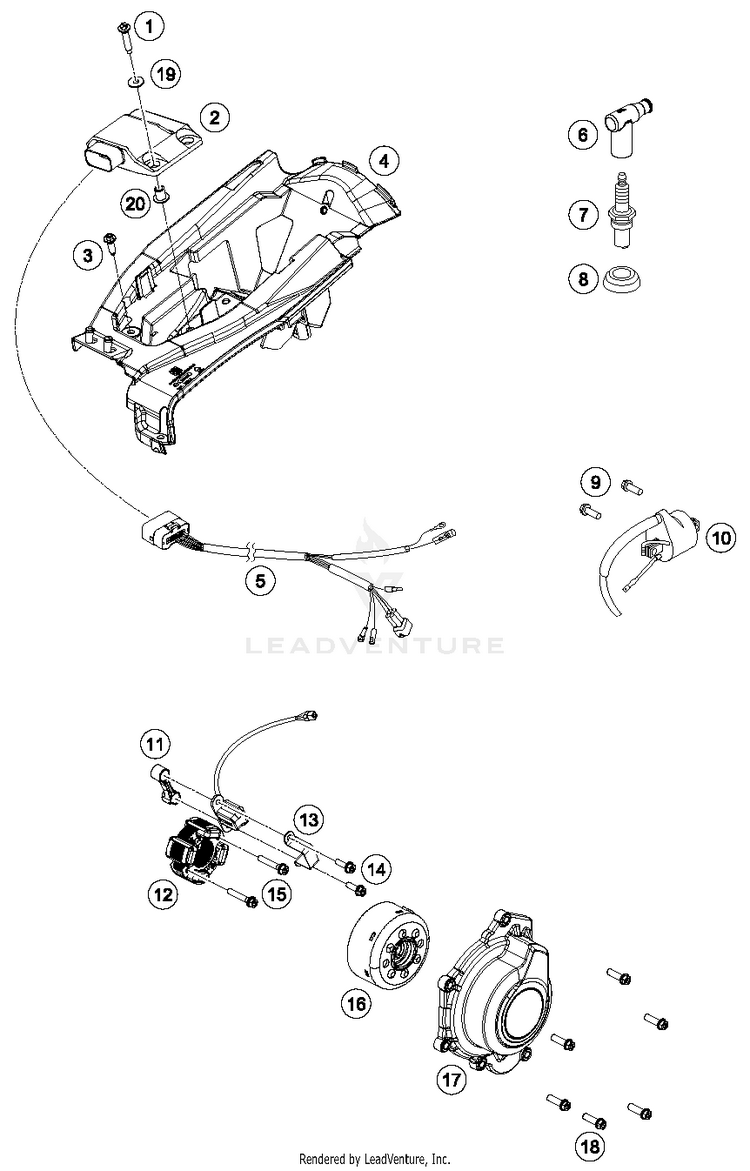 Ignition System TC 125 ENGINE - 2016 Schematic