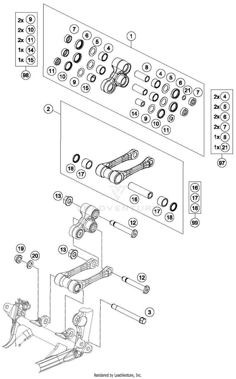Pro Lever Linking FE 250 CHASSIS - 2019 Schematic
