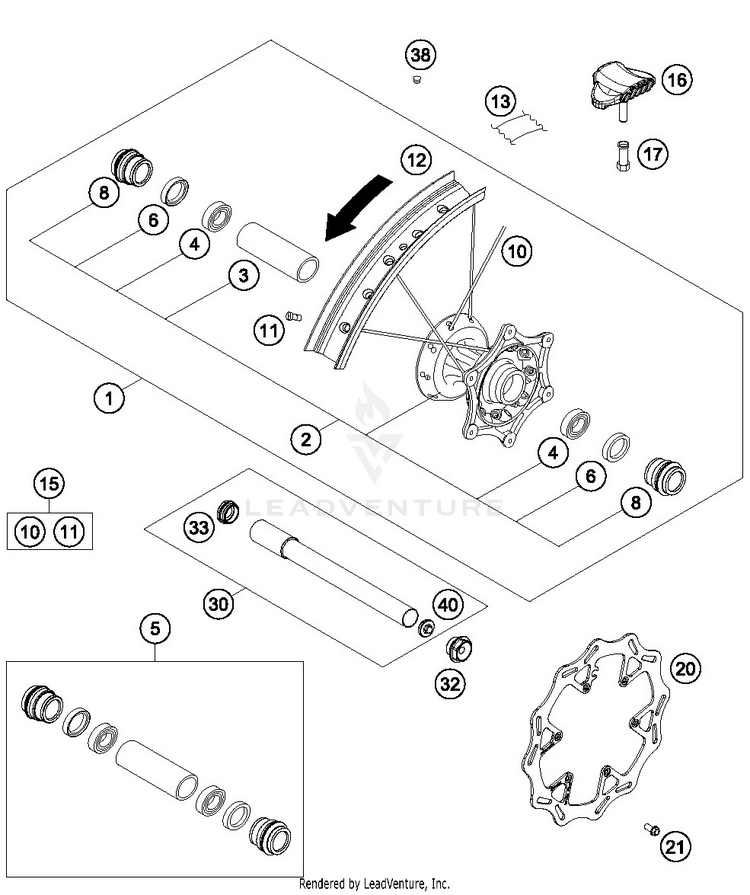 Front Wheel FE 501 CHASSIS - 2019 Schematic