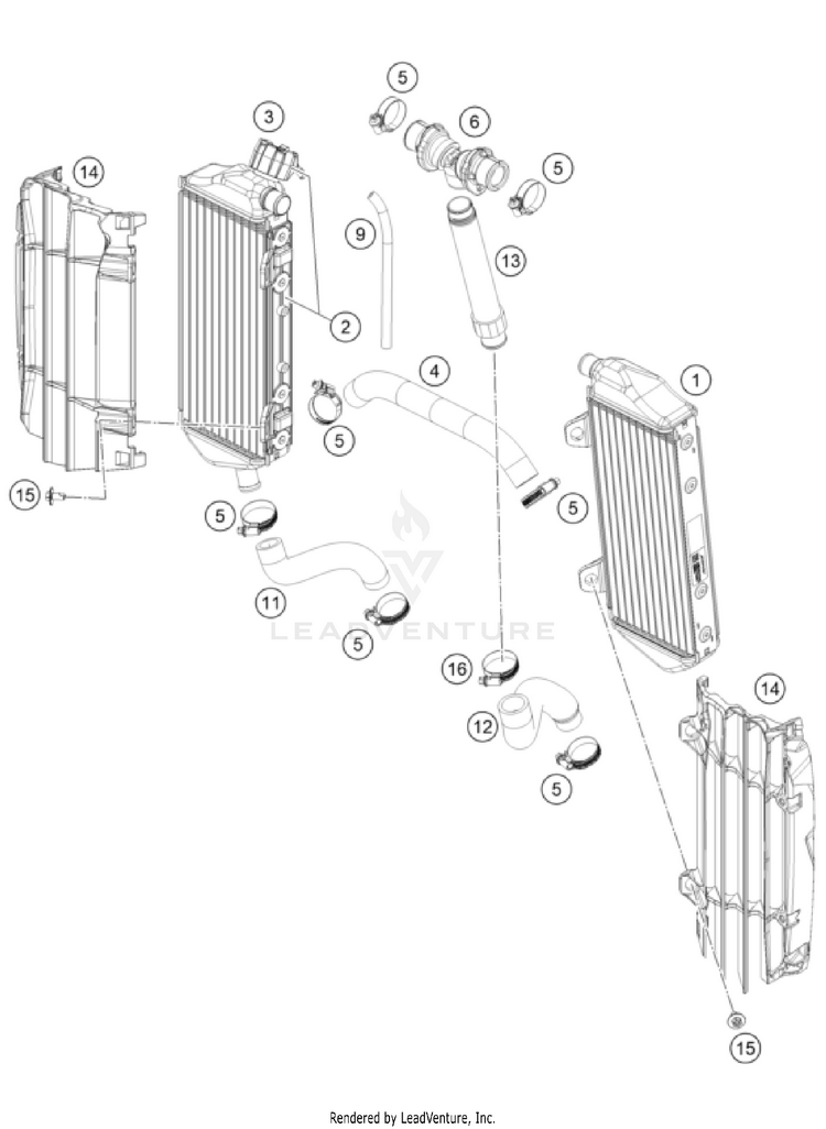 Cooling System FS 450 ENGINE - 2023 Schematic