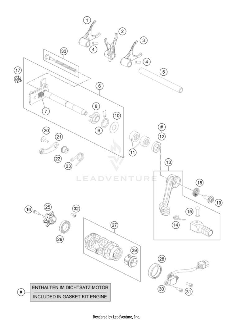 Shifting Mechanism 701 FE/FS US Engine - 2022 Schematic