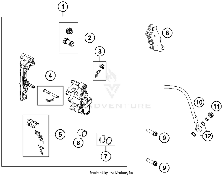 Brake Caliper Front FE 501 CHASSIS - 2018 Schematic